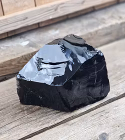 Svart Obsidian rå XL #15
