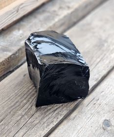 Svart Obsidian rå XL #16