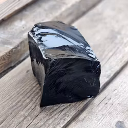 Svart Obsidian rå XL #16