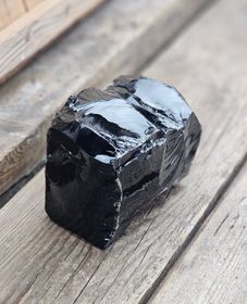 Svart Obsidian rå XL #18