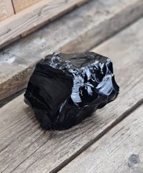 Svart Obsidian rå XL #19