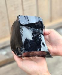Svart Obsidian rå XL #4