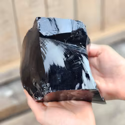 Svart Obsidian rå XL #4