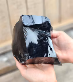 Svart Obsidian rå XL #4