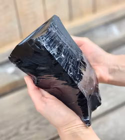 Svart Obsidian rå XL #7