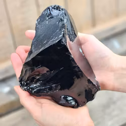Svart Obsidian rå XL #8