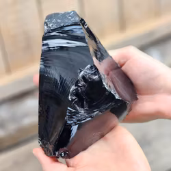 Svart Obsidian rå XL #10