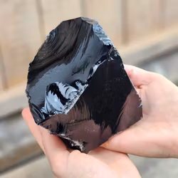 Svart Obsidian rå XL #13