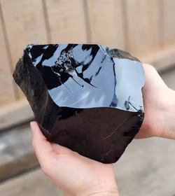 Svart Obsidian rå XL #15
