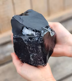 Svart Obsidian rå XL #19