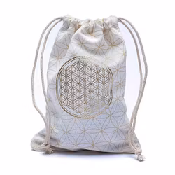 Förvaringspåse i Bomull, Flower Of Life cremevit