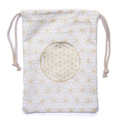Förvaringspåse i Bomull, Flower Of Life cremevit
