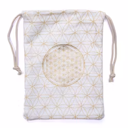 Förvaringspåse i Bomull, Flower Of Life cremevit