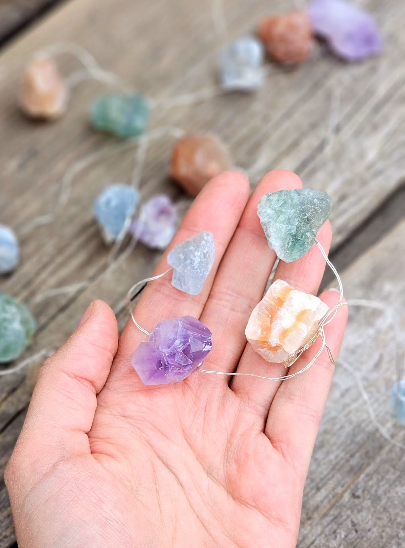 Ljusslinga med kristallmix