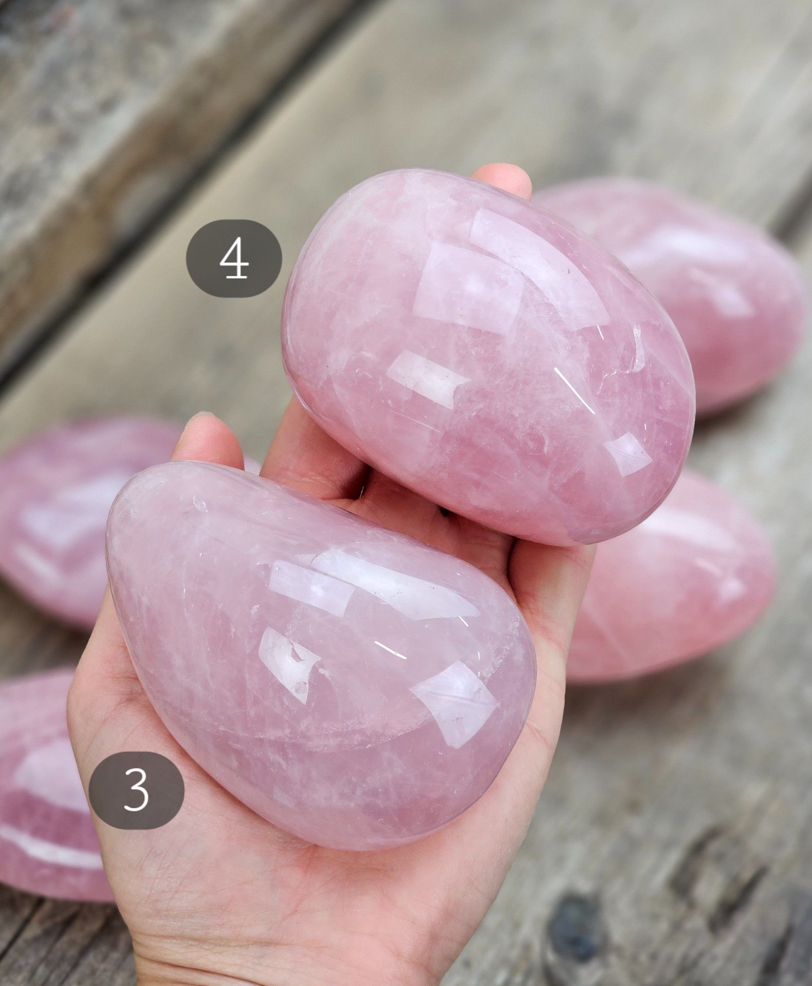 Rosenkvarts, jumbo touchstone