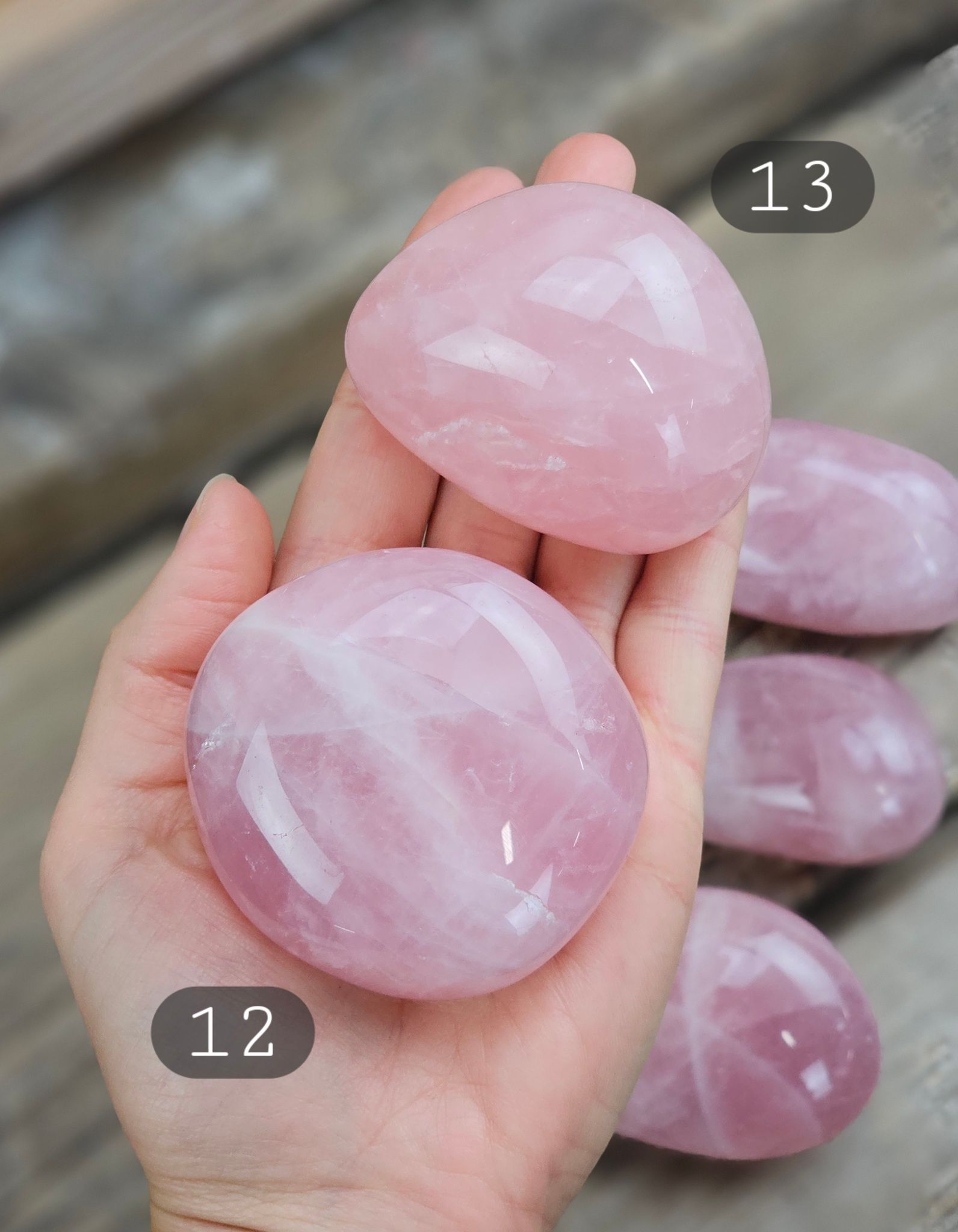 Rosenkvarts, jumbo touchstone