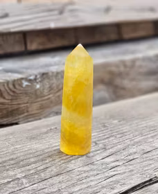 Gul Fluorit, polerad spets #1