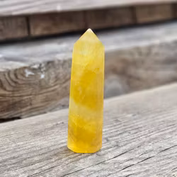 Gul Fluorit, polerad spets #1