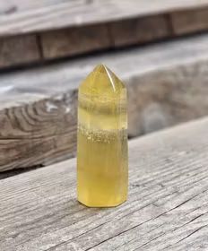 Gul Fluorit, polerad spets #5
