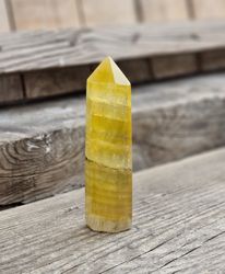 Gul Fluorit, polerad spets #6