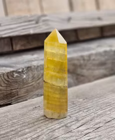 Gul Fluorit, polerad spets #6