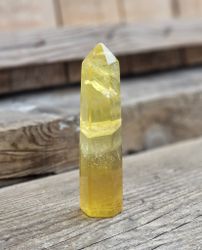 Gul Fluorit, polerad spets #8