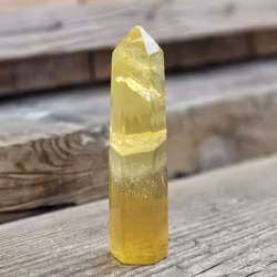 Gul Fluorit, polerad spets #8