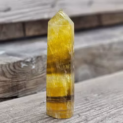 Gul Fluorit, polerad spets #9