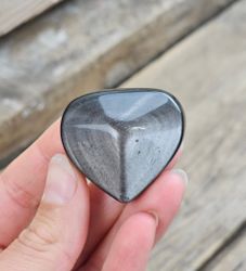 Silver Sheen Obsidian hjärta #1