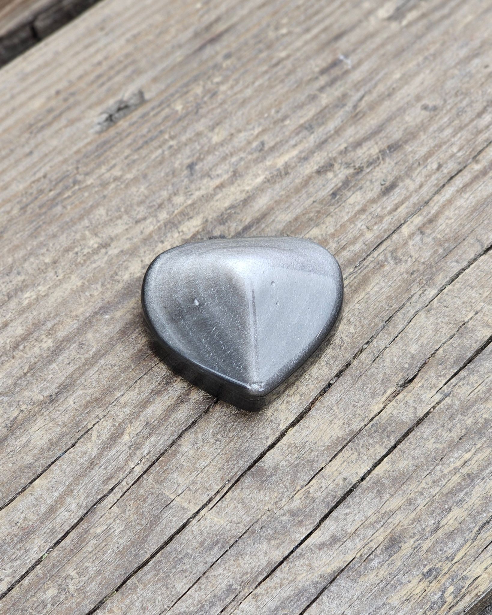 Silver Sheen Obsidian hjärta