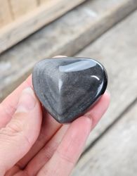 Silver Sheen Obsidian hjärta #2