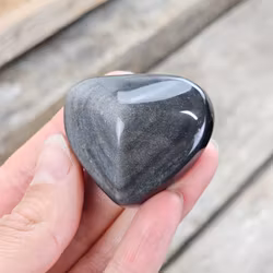 Silver Sheen Obsidian hjärta #2