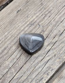 Silver Sheen Obsidian hjärta #2