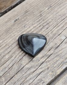 Silver Sheen Obsidian hjärta #4