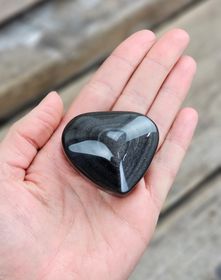 Silver Sheen Obsidian hjärta #5