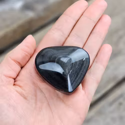Silver Sheen Obsidian hjärta #5
