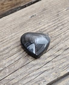 Silver Sheen Obsidian hjärta #5