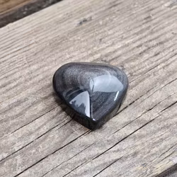 Silver Sheen Obsidian hjärta #5