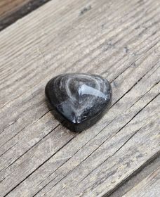 Silver Sheen Obsidian hjärta #6