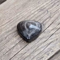 Silver Sheen Obsidian hjärta #6