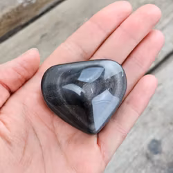 Silver Sheen Obsidian hjärta #7