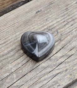 Silver Sheen Obsidian hjärta #7