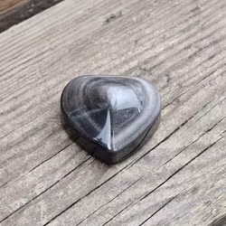 Silver Sheen Obsidian hjärta #7