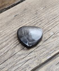 Silver Sheen Obsidian hjärta #8