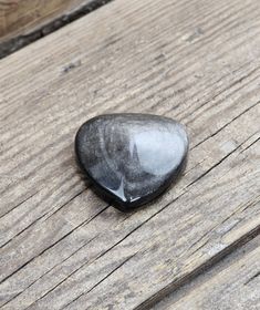 Silver Sheen Obsidian hjärta #8