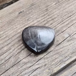 Silver Sheen Obsidian hjärta #8