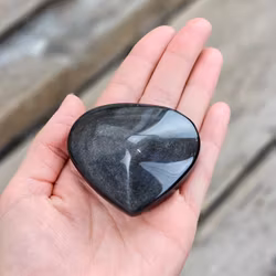 Silver Sheen Obsidian hjärta #11