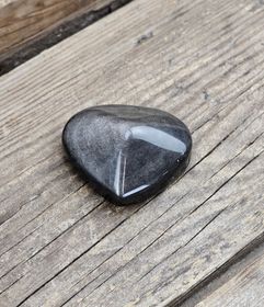 Silver Sheen Obsidian hjärta #11