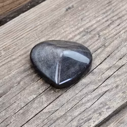 Silver Sheen Obsidian hjärta #11
