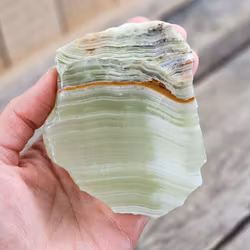 Grön Aragonit polerad skiva #2